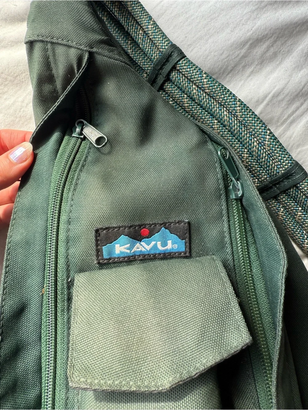 Kavu Sling Pack in Forest Green